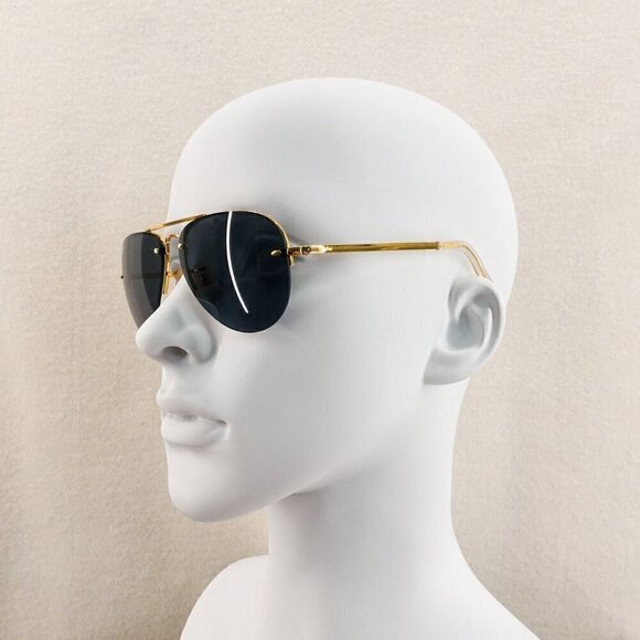 Ray-Ban RB3449 59mm Aviator Sunglasses Gray and Gold OS - Picture 12 of 15